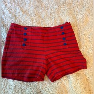 Talbots Red Blue Stripe Shorts